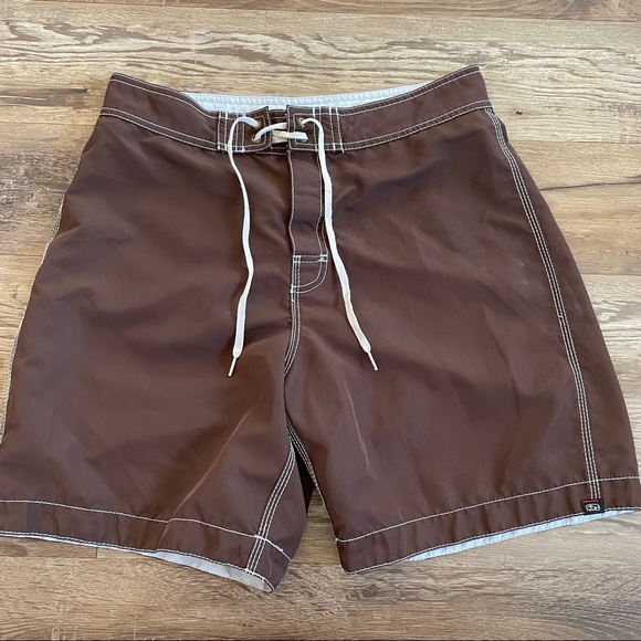 Honolua Surf Co. brown trunks 32 - Picture 2 of 6